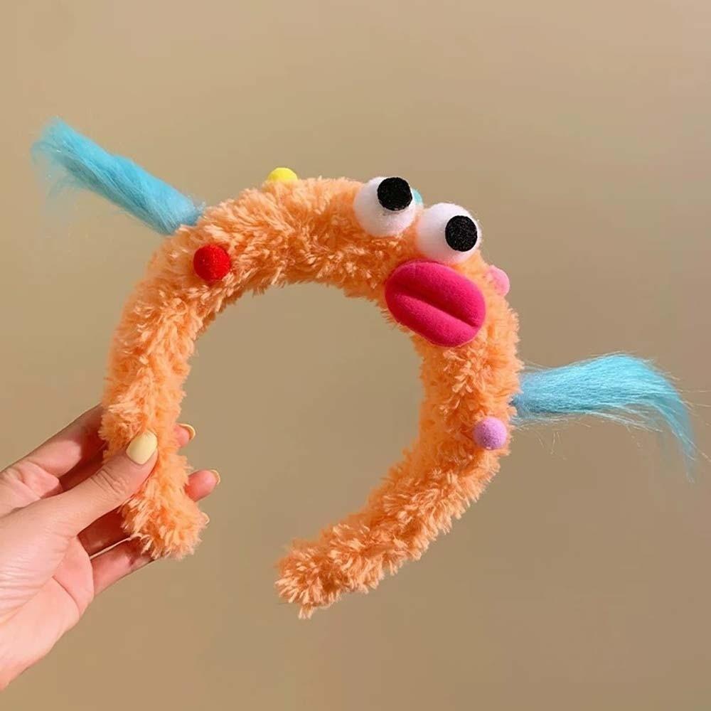 Colorful and Vibrant Big Eyes Plush Headband Hair Accessories Girls Cartoon Hairband  Women