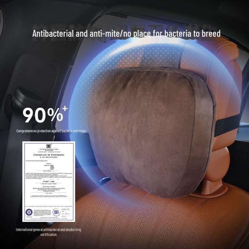 S-Klasse Wildleder Autositz Kopfstützenkissen - Universelles Weiches Kissen für Alle Jahreszeiten