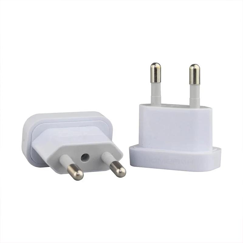 1 Pcs 4.8mm Power Plug Adapter US To EU Euro Europe Plug Power Plug Converter Travel Adapter Power Converter Outlet