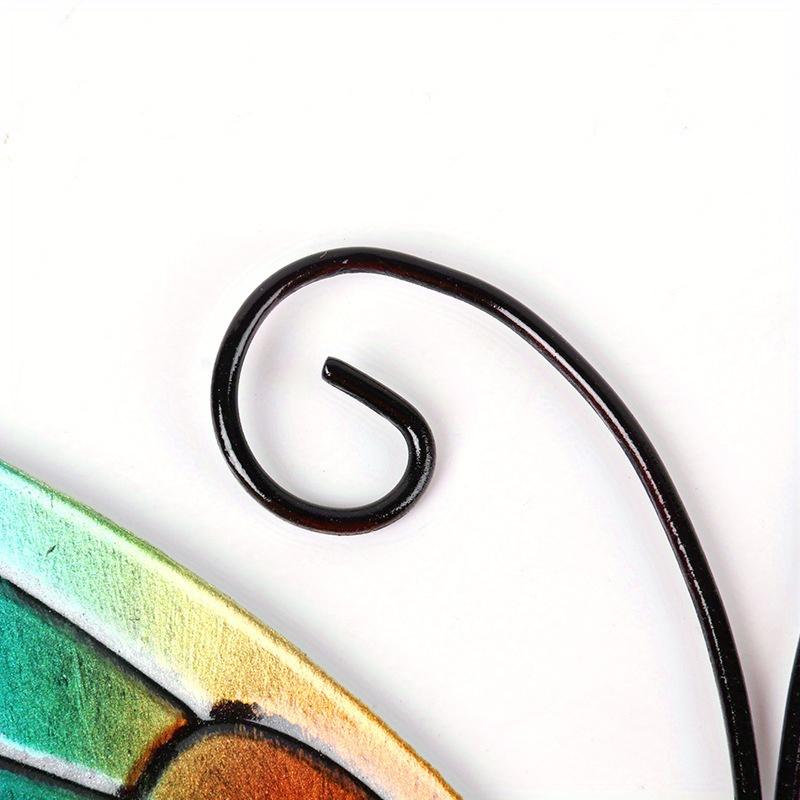 1Pc Iron Art Colorful Simulation Butterfly Pendant for Outdoor Garden Patio Background Wall Home Decoration Ornaments