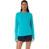 Roupa de Corrida ROAD SEAMLESS LS TOP 2012D290 401 S [ASICS] Feminino (ENERGIA AQUA)