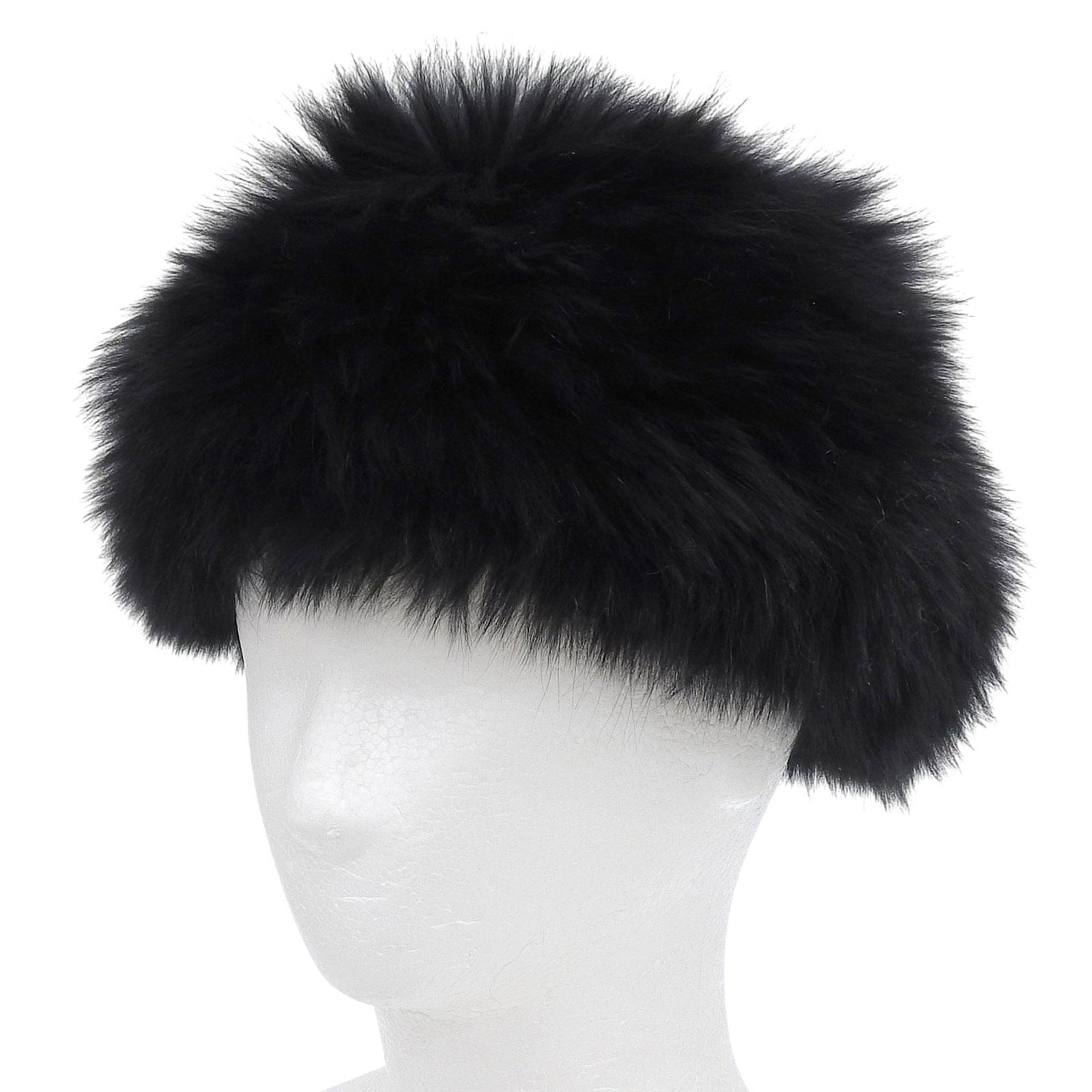 Excellent Max Mara hat black Fox FOX Women M Used
