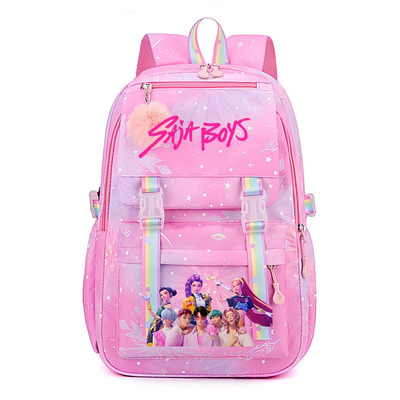 Ins style witch hunter group printing student backpack hot sale new KPop large capacity student backpack