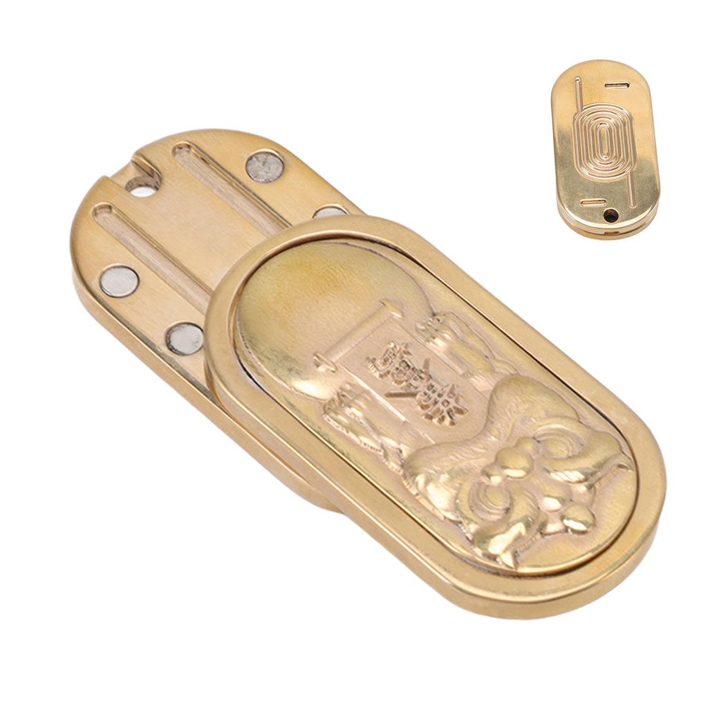 Metal EDC Fidget Slider Hand Pushing PPB Magnetic Ring Coin Slider Stress Relief Fingertip Toy Lion