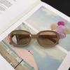 New Fashion Vintage Sunglasses Women Designer Oval Mirror Sun Glasses UV400 Black Frame Eyewear Gafas De Sol