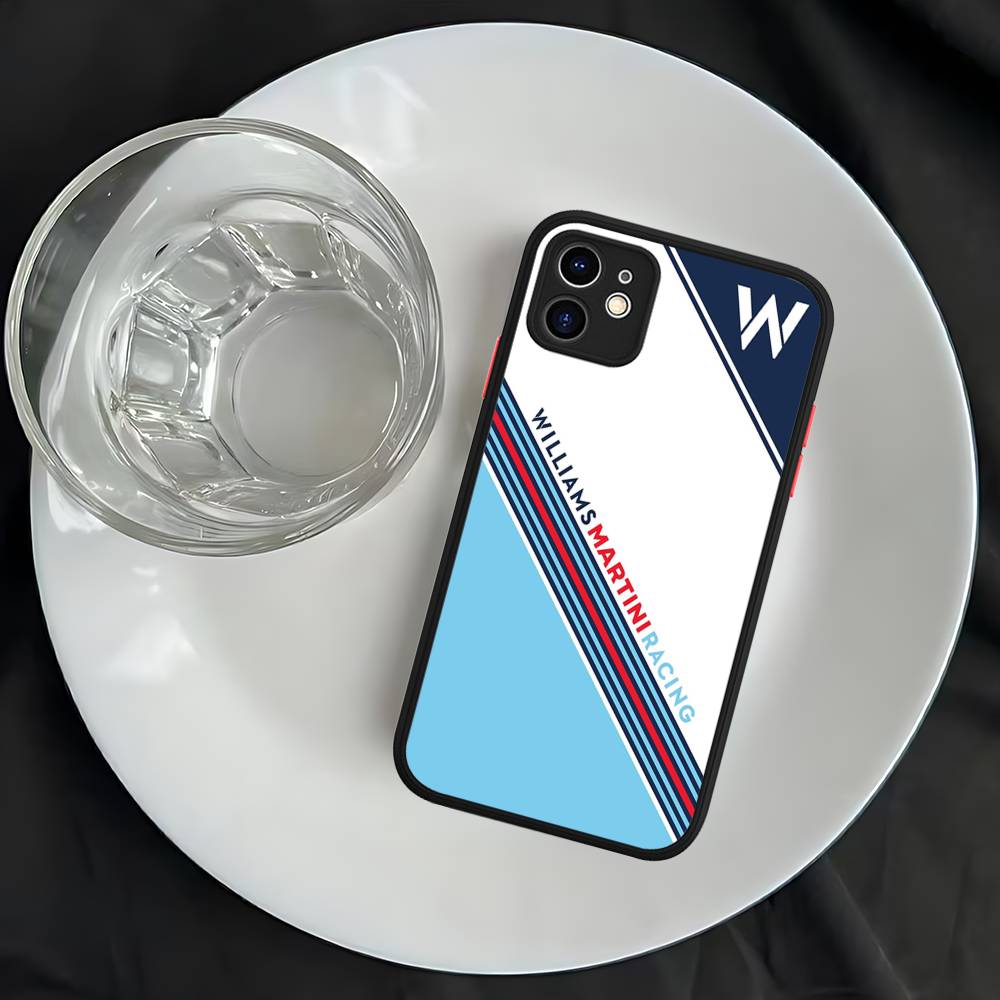 Custodia protettiva opaca a strisce orizzontali M-Martini Racing per iPhone 16 15 14 13 12 11 Pro Max X XS MAX Custodia protettiva