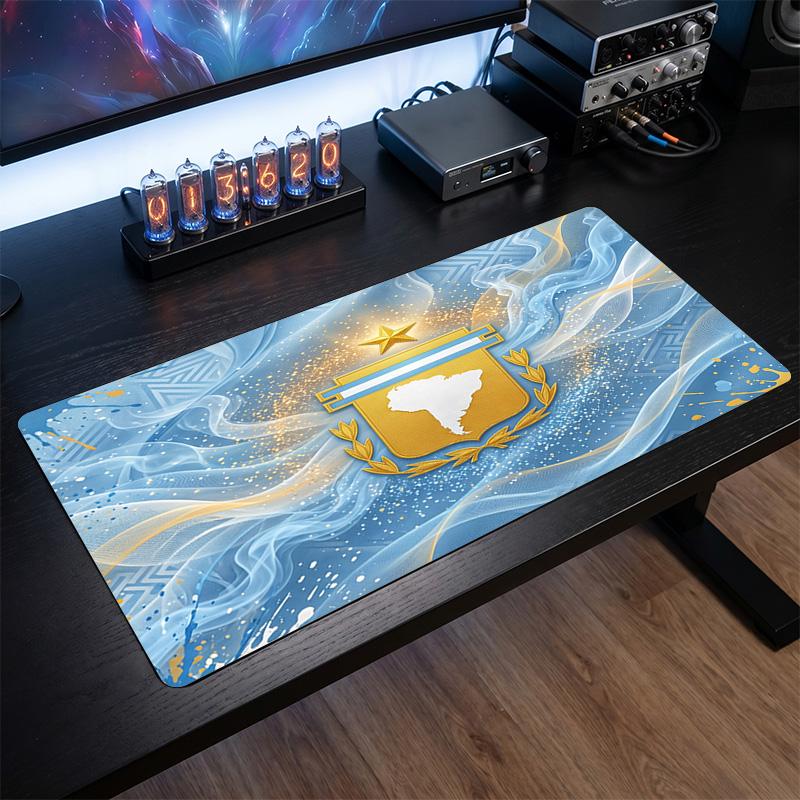 Tappetino Mouse Scudo Calcio Argentina, Tappetino da Scrivania Esteso Antiscivolo in Gomma per Gaming Ufficio Laptop Regalo per Fan