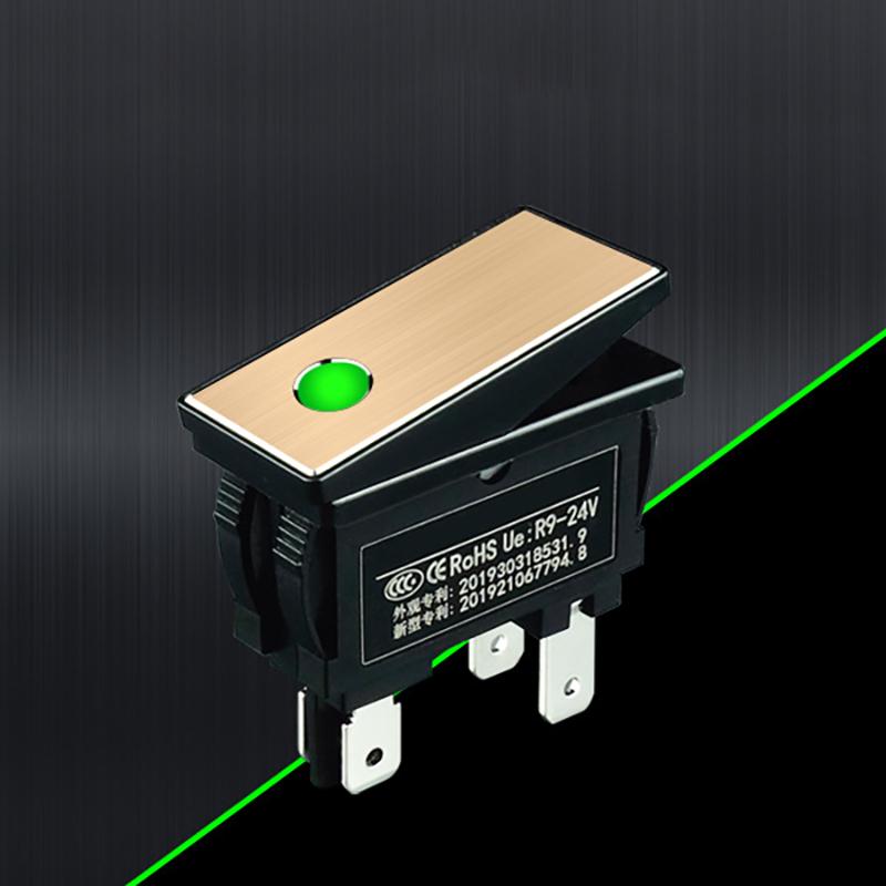 1PC 220V Marine LED Metal Rocker Switch With Dot Light KCD3 Aluminum IP65 Toggle Switch Panel
