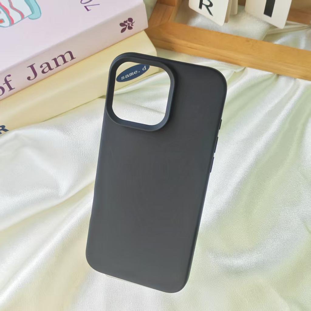 Large Hole Candy Solid Color Glutinous Rice Phone Case Compatible with Apple 17/16 Pro Max Phone Protective Cover Material Full Coverage