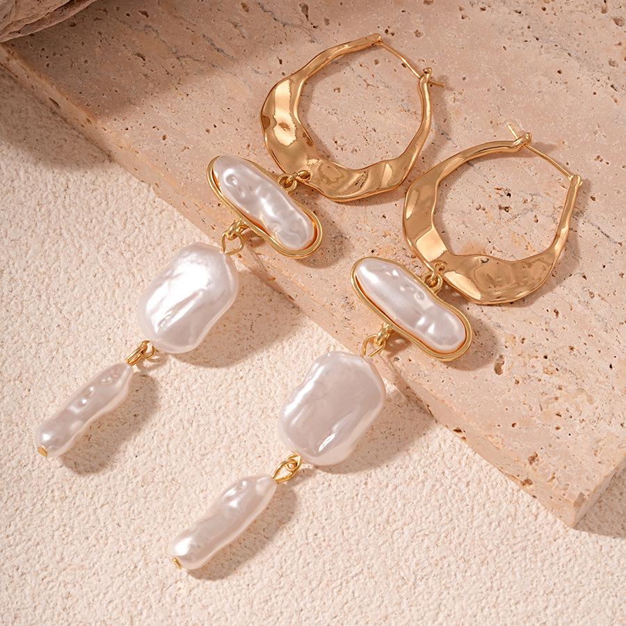 

Французские винтажные овальные серьги-кисточки из жемчуга - Элегантные и универсальные клипсы для женщин