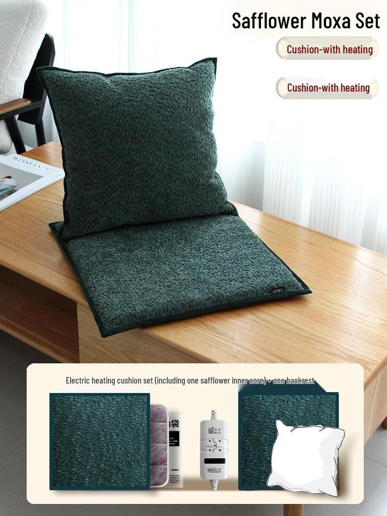 Wormwood Heated Seat Cushion with Moxibustion Therapy - Electric Heating Pad for Office Chairs