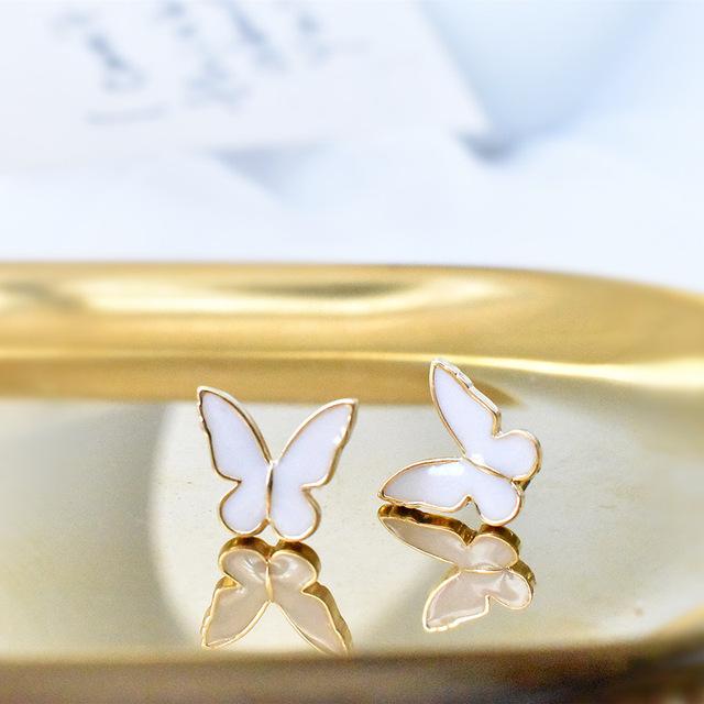 Koreanische Schlichte Muschel Kamelienrose Blume Ohrclips Ohrringe Kein Piercing Retro Kleine Gänseblümchenblume Clip-On Ohrringe Kein Gepierctes Ohr