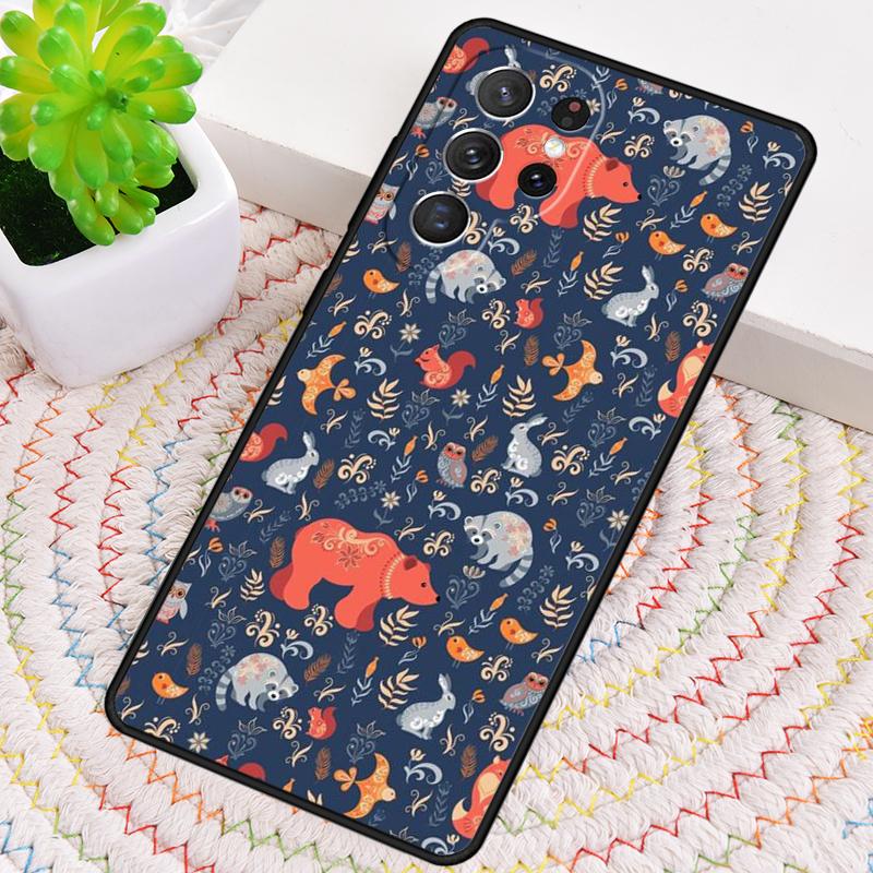 

Wild Forest Animal soft TPU Phone Case For Samsung Galaxy note 10 pro S26 S25 S24 S23 S22 Ultra Plus S21 FE S20 Shockproof Cover Galaxy S25