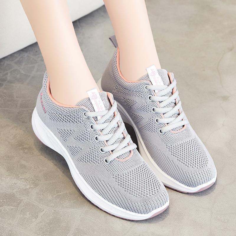 

Женские летние повседневные дышащие кроссовки Нескользящие Легкие Износостойкие Обувь для ходьбы Обувь для ходьбы для занятий спортом на открытом воздухе Бесплатная доставка 36 серый