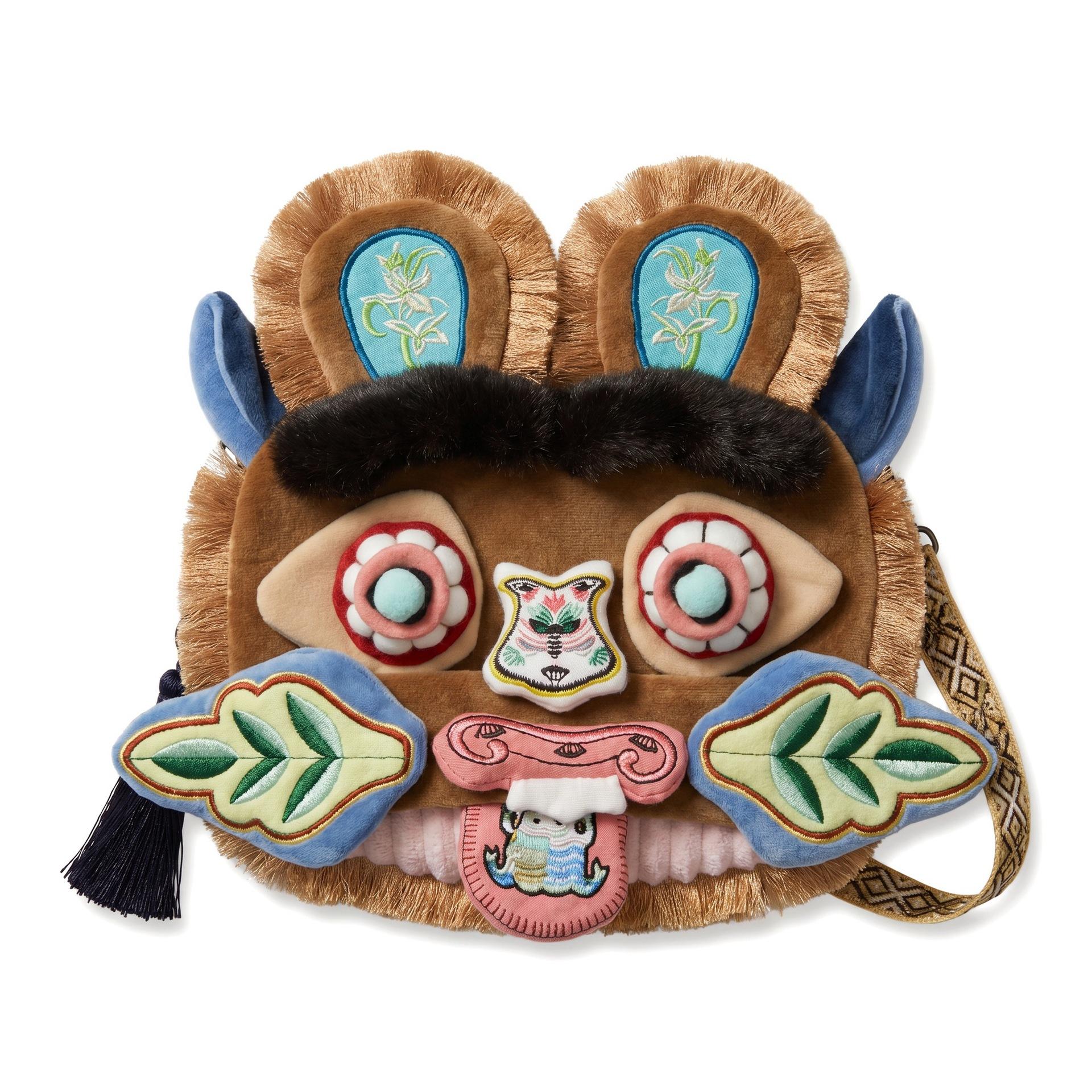 Tiger Head Bag, National Trend Cross-body Mobile Phone Bag, National Trend Design Waist Bag, Cute Trendy Brand Doll Toy