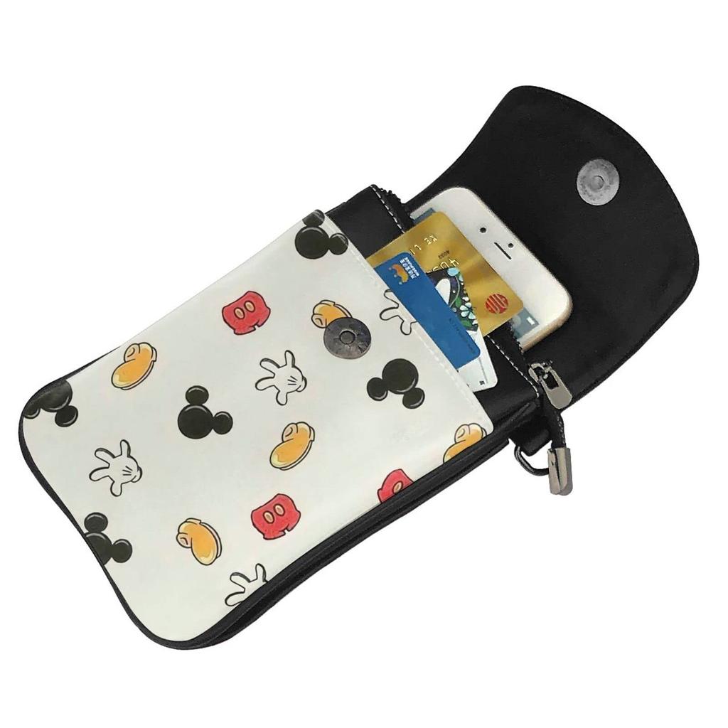DOLLBA Mickey Mouse Shoulder Smartphone Walking Bag for PU Multifunctional Crossbody Small Item Cell Phone Card Shoulder Bag Bag, Pouch, Women,
