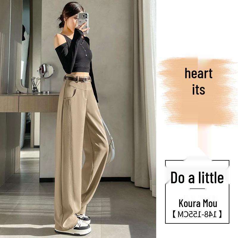 Women's Spring New High-Waisted Pants: Slim, Wide, Straight, and Floor-Length Styles