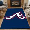"Stylized 'A' On Blue Background" Patterned Carpet, Non Slip Mat Suitable for Living Room and Bedroom Sofas