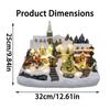 Handcrafted Resin Holiday House Ornament With Builts In Lights For Christmas Decorations And DIY Centerpieces