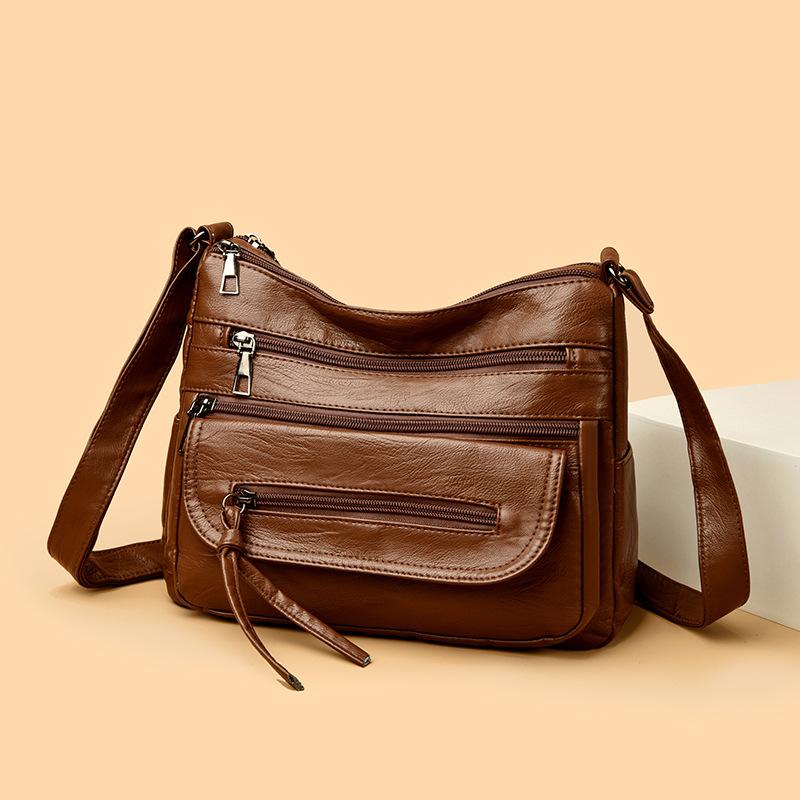 Women's Shoulder Bag Middle-aged Mom Bag Multi-pocket Shoulder Bag Lightweight Crossbody Bag