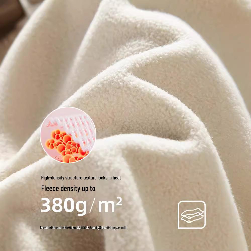 Men's Plus Size Versatile Winter Fleece Jacket with Stand-Up Collar and Windproof Design