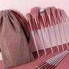 13pcs Set Make Up Brushes Tool Kit Handheld Soft Blending Cosmetics Brushes Kit for Face Powder Concealer