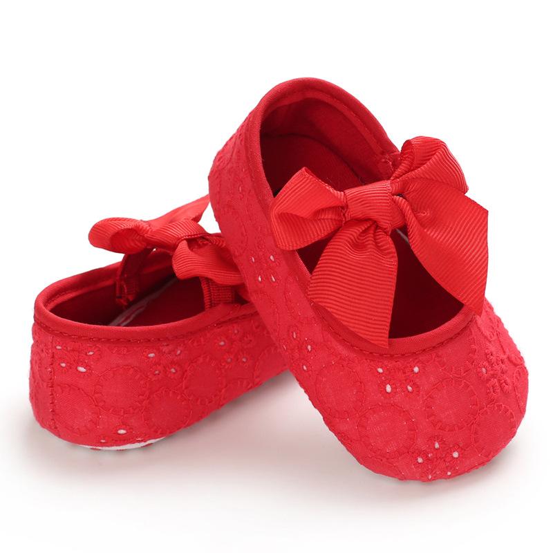 Pantofi pentru bebeluși, primăvară și toamnă, pentru fetiță, 0-1 ani, pantofi pentru bebeluși, seria prințesă, cu bowknot, culoare uni, pantofi pentru copii mici