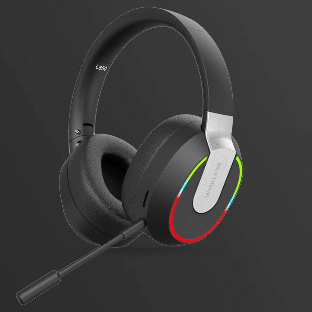 Wireless Gaming Headset Foldable Noise Reduction Soft Cushion Portable   Gaming Headphones with Detachable Mic