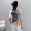 European Style 2023 Summer Women's Sleeveless Knit Print Tank Top