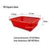 Sturdy Square Plastic Sorting and Draining Basket for E-commerce and Warehouse