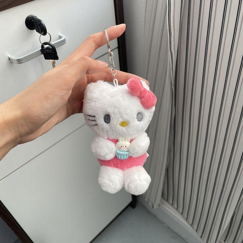Hello Kitty Plush Keychain With Metal Clasp And Gift For Collectors