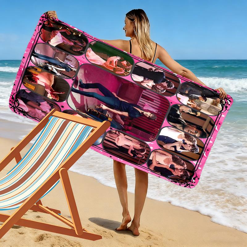 Dirty Dancing Print Beach Towel, Large Soft Quick Dry Towel for Beach Camping Swimming