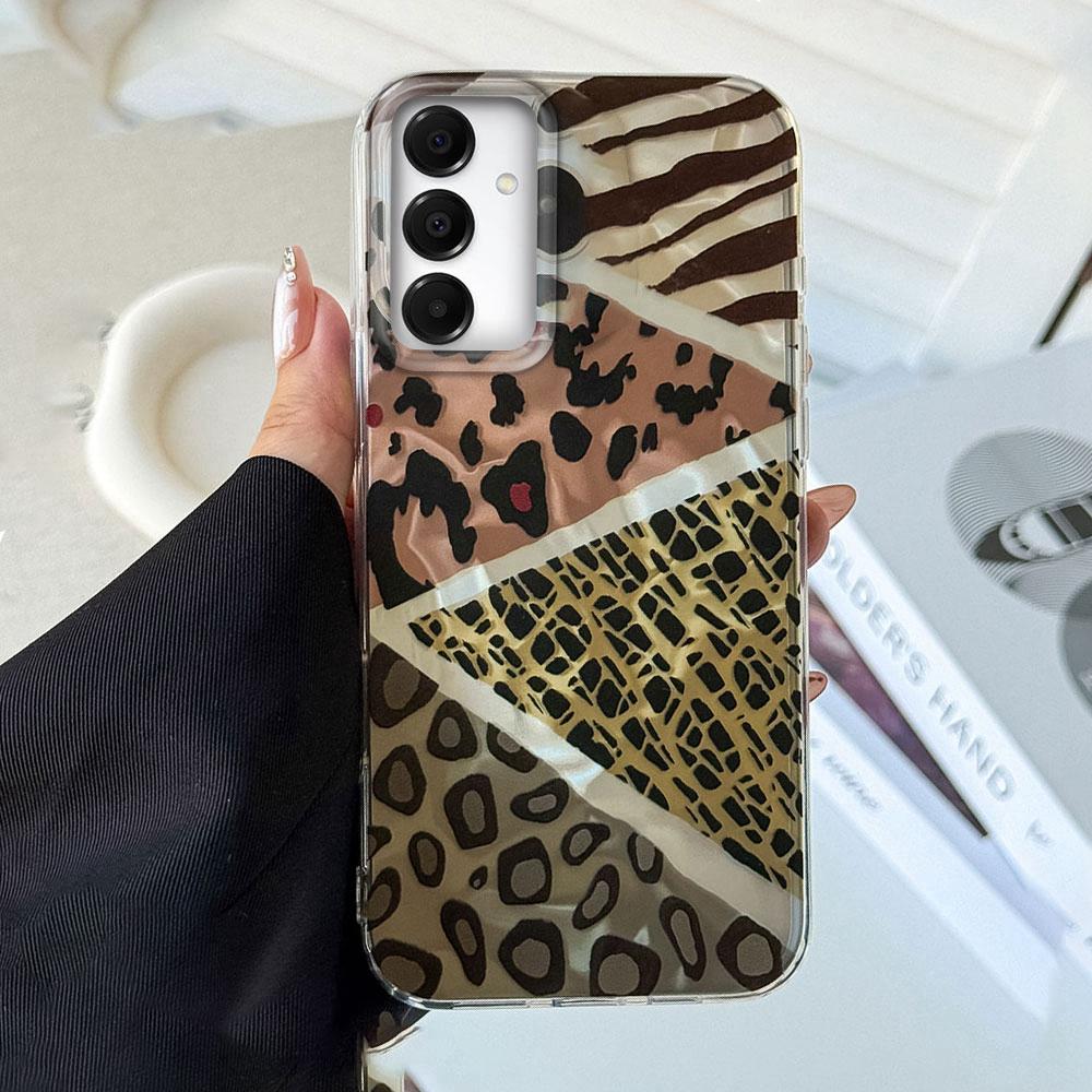 Leopard Print Water Wave Texture Phone Cases for Samsung Galaxy A55 A56 A36 A26 A16 A54 A14 A24 A34 A06 A53 Shell Silicone Cover