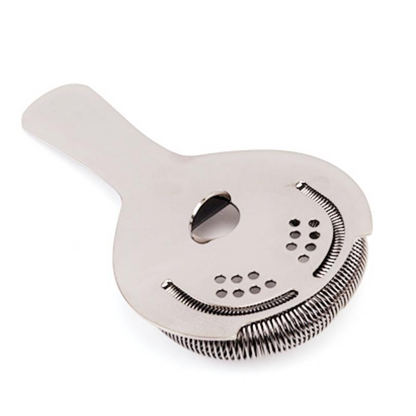 Nerezové sítko na koktejly 304 pro profesionální barmany s pružinou s vysokou hustotou, půlkruhovým ledovým filtrem