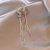 Women's High-End Tassel Dangle Earrings - Light Luxury Silver Needle, 2025 New Collection
