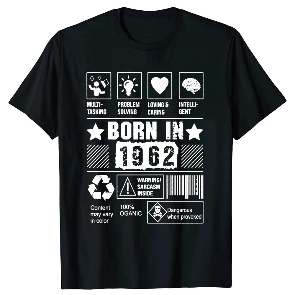 New Men Born In 1962 Multi Tasking Problem Solving T Shirt Printed Casual Tee Shirt Casual Short Sleeve Vintage Couples TShirt