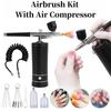 Multifunctional Airbrush Kit with Air Compressor 2 Gears Handheld Nail Charms Wireless Air Brush Rechargeable Portable