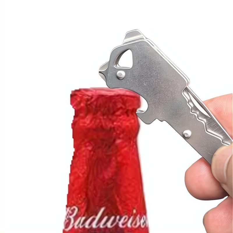 1Pcs Mini Emergency Disassembly And Delivery Knife 4-In-1 Multifunctional Portable Keychain Small Knife Pendant Bottle Opener