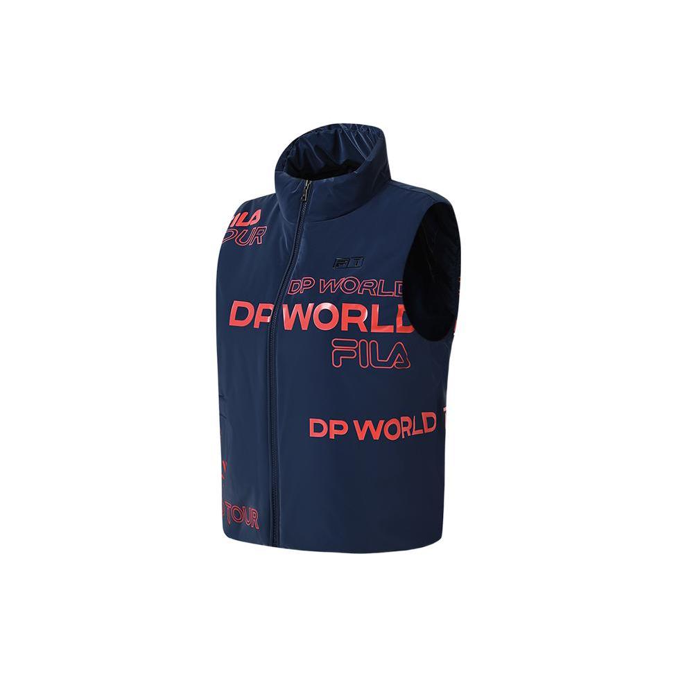

New FILA Down Vest Women s All Over Print A11W315709F-ZA L