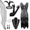 Hot Sale Vintage Sequins Tassel Dress Prom Evening Dress Accessories Set
