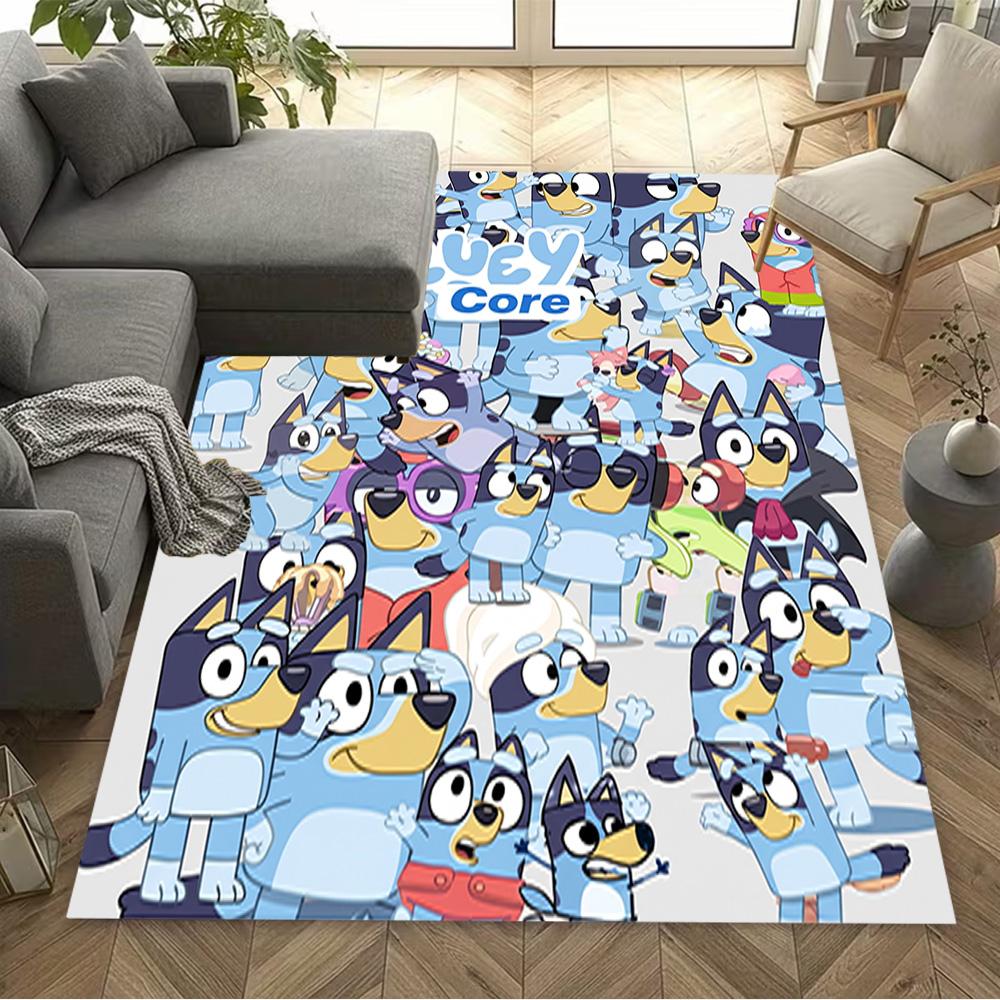 Bluey Core Adventures Floor Rug Office Rug Design for Playrooms Decorate room Game Room Kitchen Anti-slip Rug Decorate Offices Best for Christmas