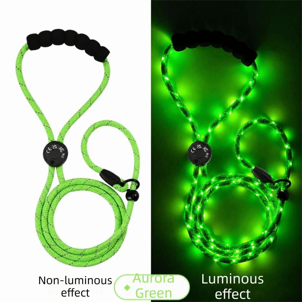 Guinzaglio Luminoso per Animali Domestici con Ricarica USB Super Luminoso LED Guinzaglio per Passeggiate con Cani Guinzaglio Illuminato Escursionismo Notturno