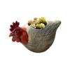 Cute Chicken Shape Ornament Creative Resin Chicken Rooster Flower Pots Indoor Resin Flower Pot Decorative For Garden Patio