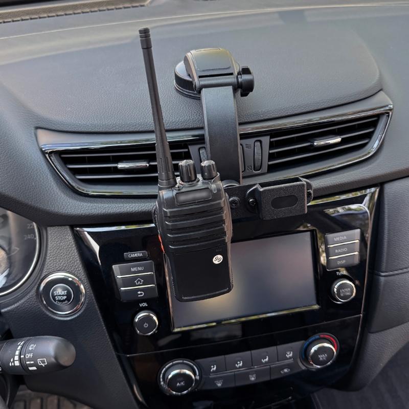 KFZ-Halterung für zwei Funkgeräte Universelle Fahrzeughalterung Halterständer Walkie-Talkies Autohalterung für Kommunikationsgeräte