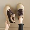 Cotton Shoes Winter New Velvet Warm Casual Sports Shoes Small Size Thick-soled Retro Bread Fluffy Shoes