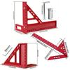 2pcs Metric WoodworkingTriangle Ruler & Square Center Scriber, 3D Multi-Angle Measuring Layout Ruler with Positioning Dowel Pin