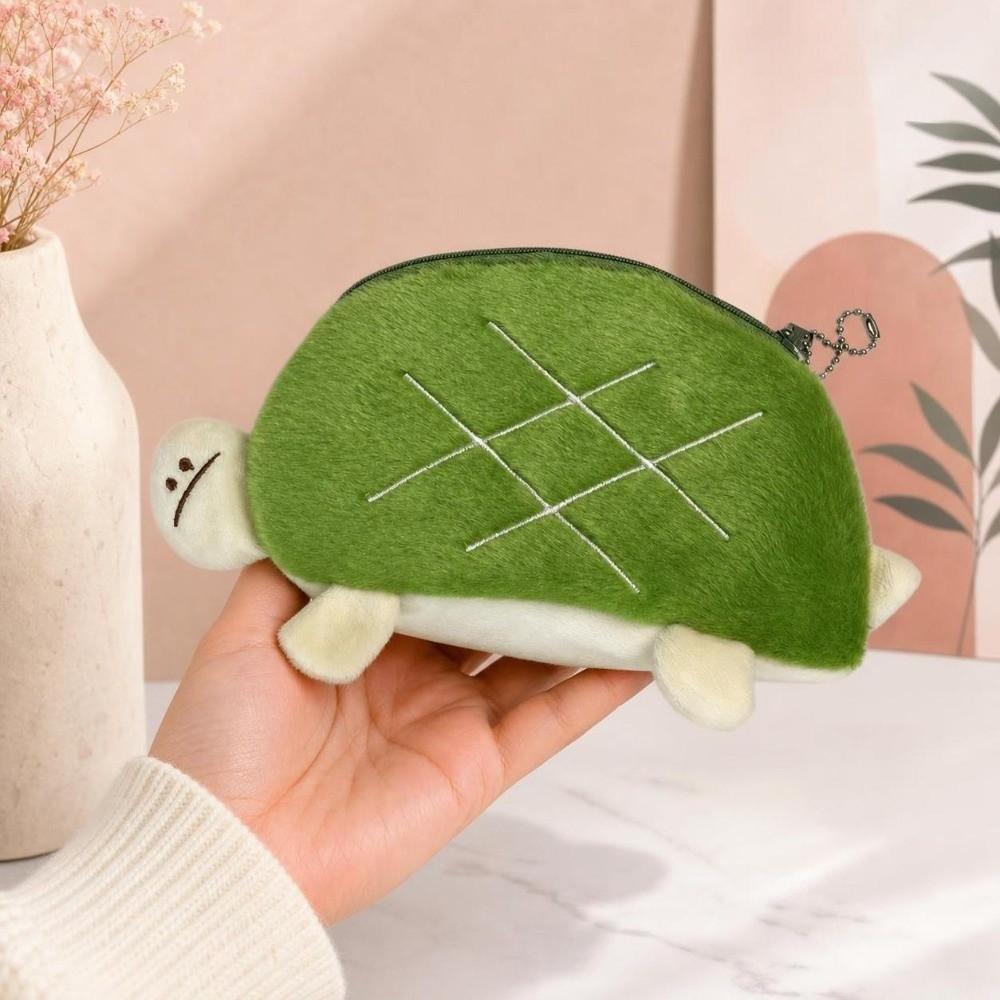Large Capacity Plush Pencil Bag Cartoon Stationery Storage Bag Turtle Pencil Pouch Desk