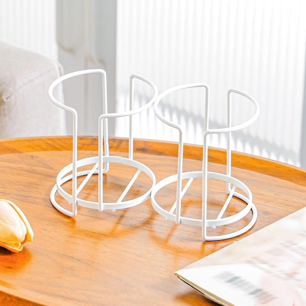 Metal Cup Rack Large Capacity Single Layer Cup Holder Dispenser Hollow Out Design Double Layer Kitchen Paper Cup Holder