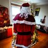 Santa Claus Costume Set Velvet Adult Suit Traditional Red Velvet Santa Ensemble Complete Accessories Performances Clothes