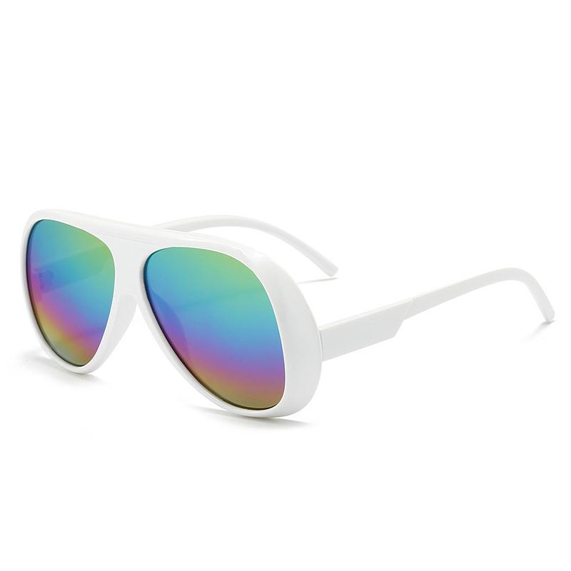 SHAUNA Modische Übergroße Piloten Sonnenbrille Retro Gradient Spiegel Gläser UV400 Damen Sonnenbrillen
